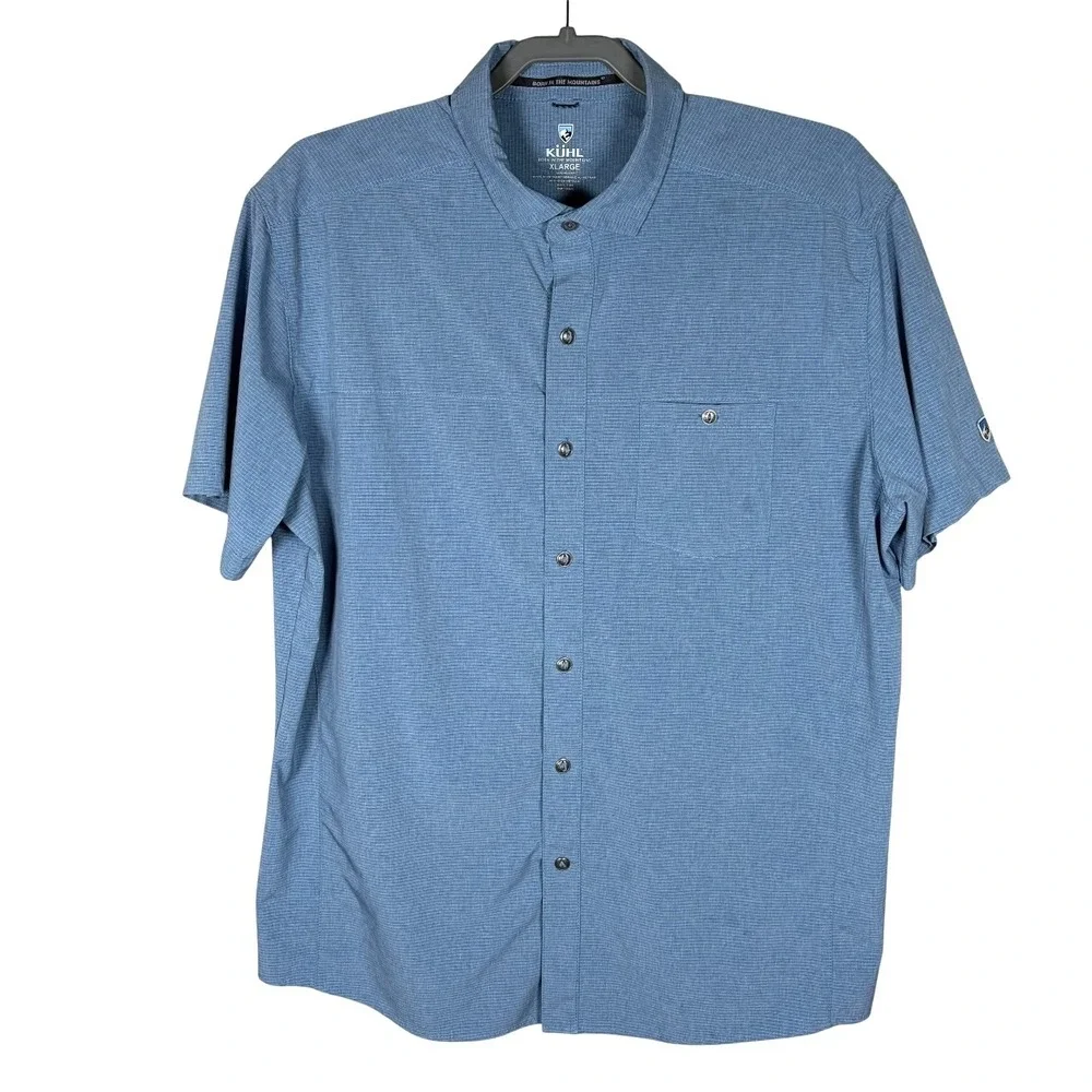 KUHL Optimizr Shirt Mens XL Tapered Fit Short Sleeve Button Up Hiking Utility - Picture 1 of 15